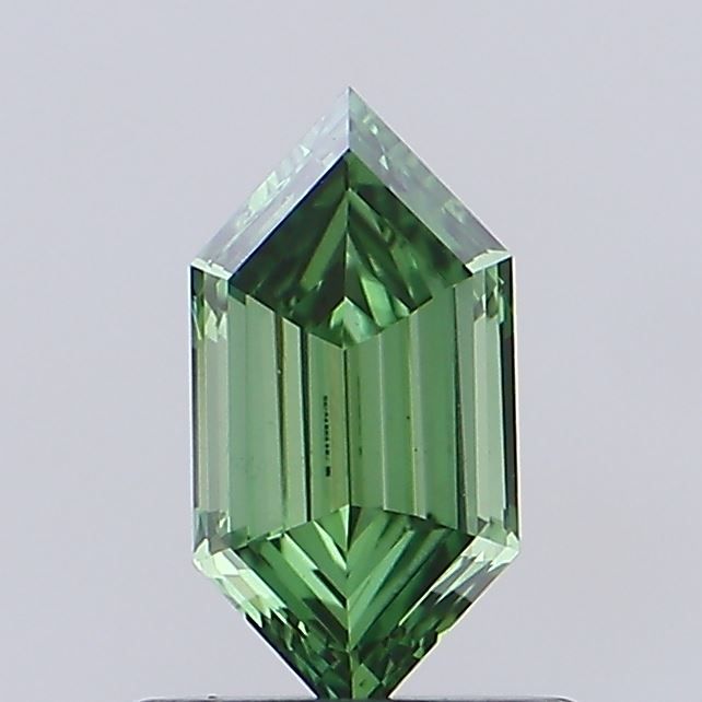 0.6 CT Fancy Vivid Green HEXAGONAL