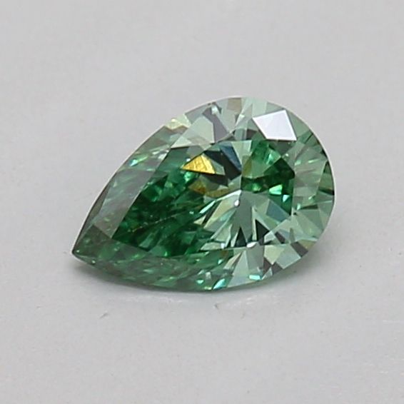 0.19 CT Fancy Vivid Green PEAR