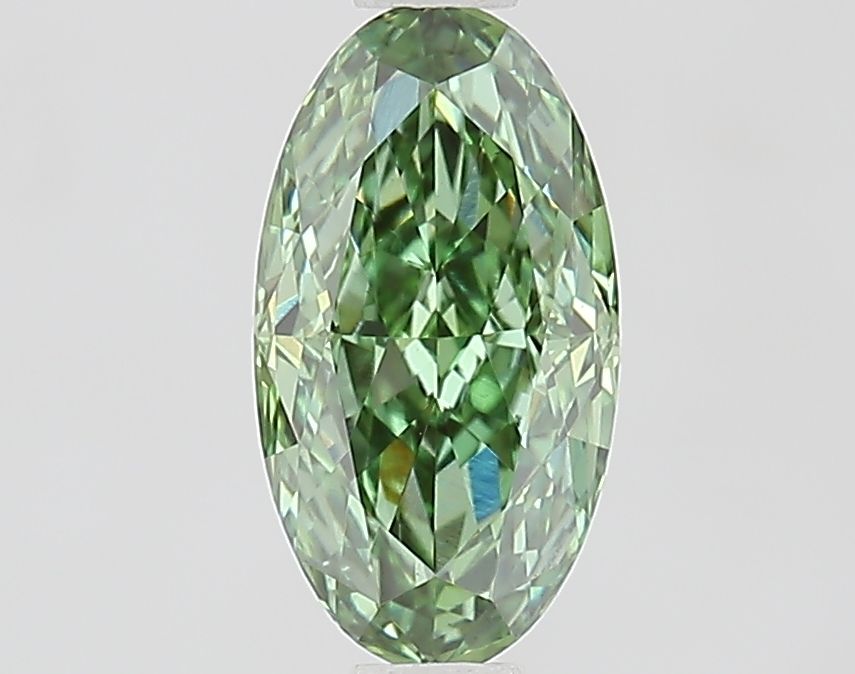 1.08 CT Fancy Vivid Green OVAL