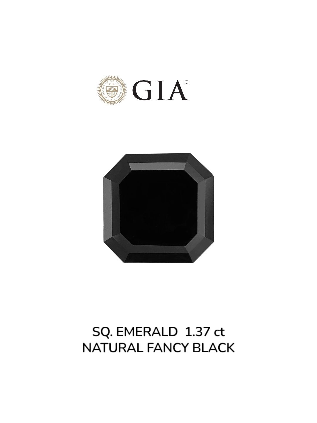 1.37 ct Square Emerald diamond
