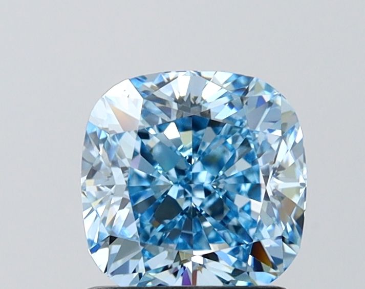 1.51 CT Fancy Intense Blue CUSHION MODIFIED