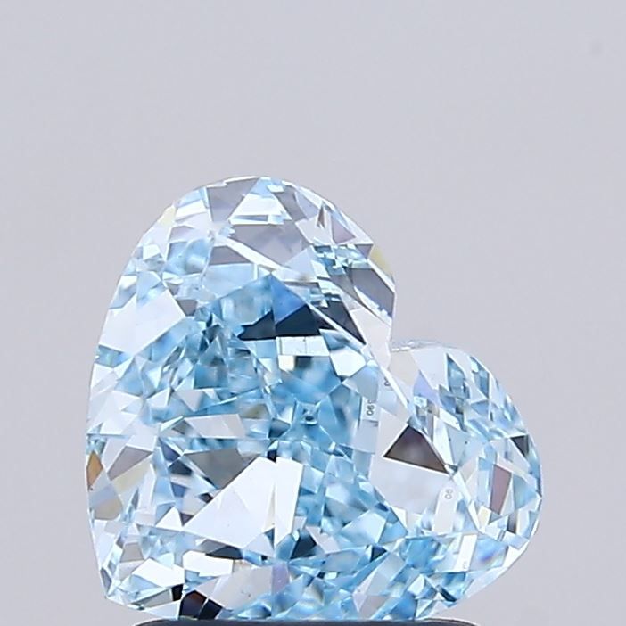 1.59 CT Fancy Vivid Blue HEART