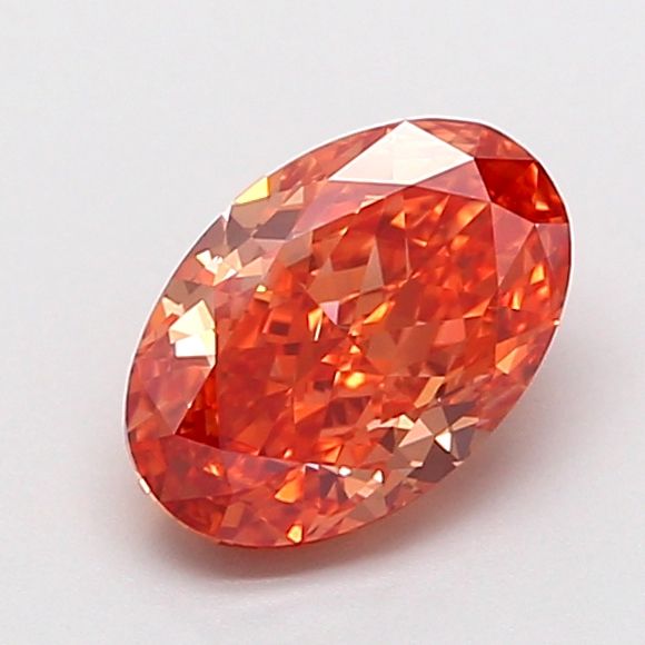 1.04 CT Fancy Vivid Orangey Pink OVAL