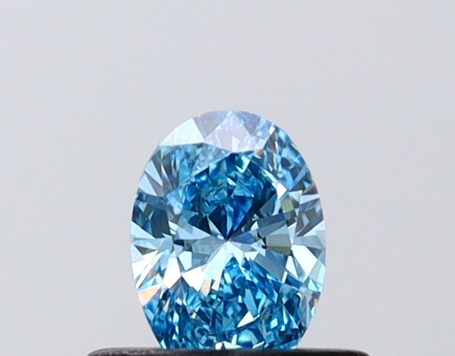 0.38 CT Fancy Vivid Blue OVAL