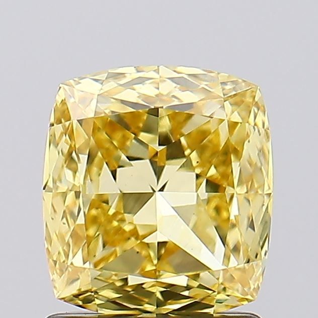 1.5 CT Fancy Vivid Yellow CUSHION MODIFIED