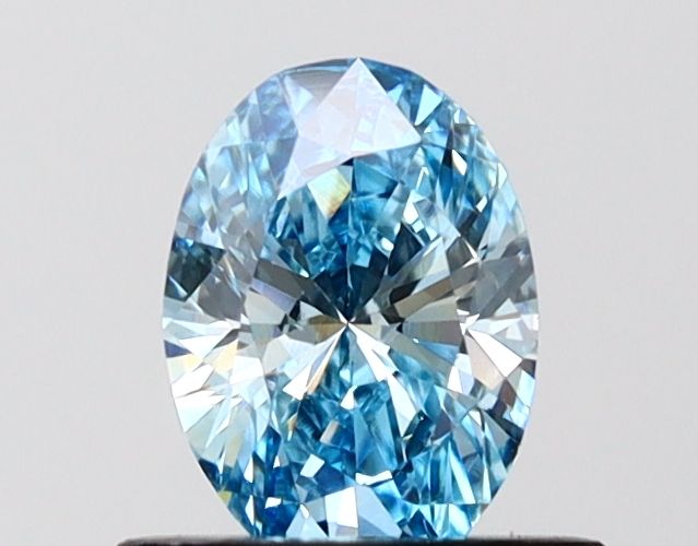 0.71 CT Fancy Vivid Blue OVAL