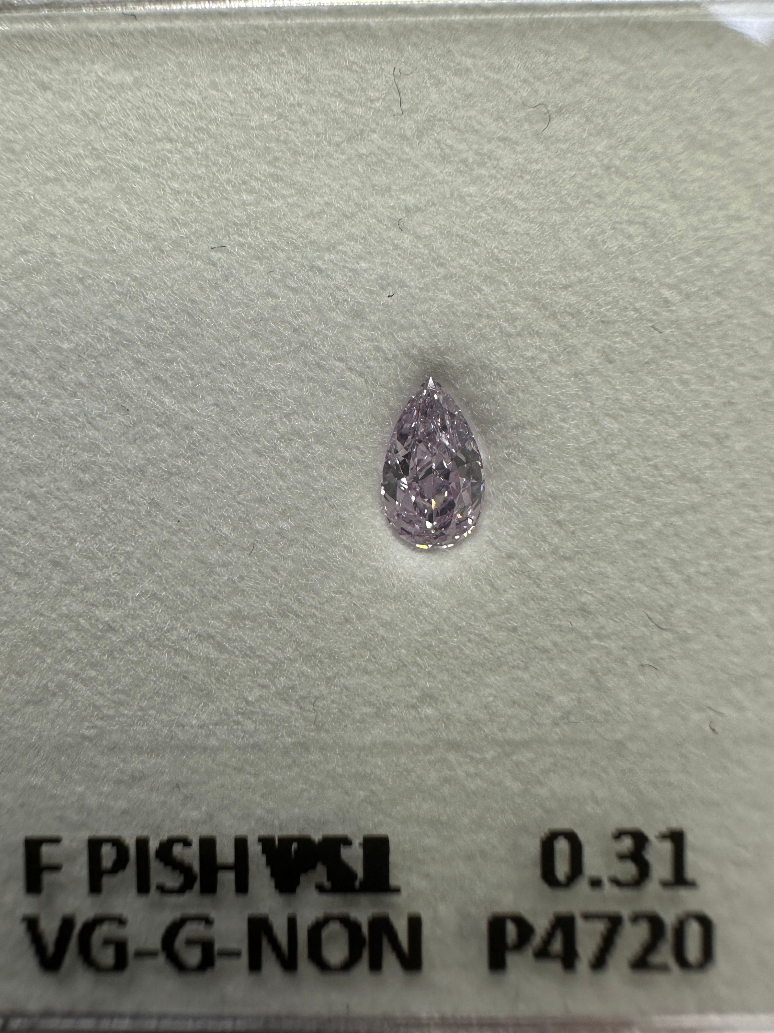 Diament 0.31 ct Fancy Pink Purple/VS1