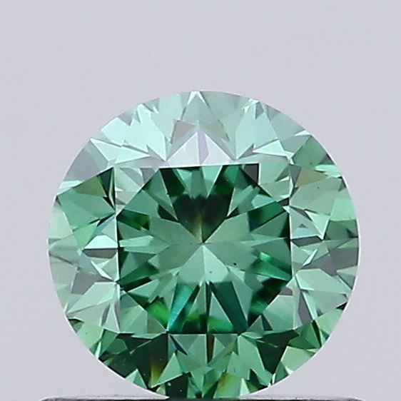 0.7 CT Fancy Vivid Green ROUND