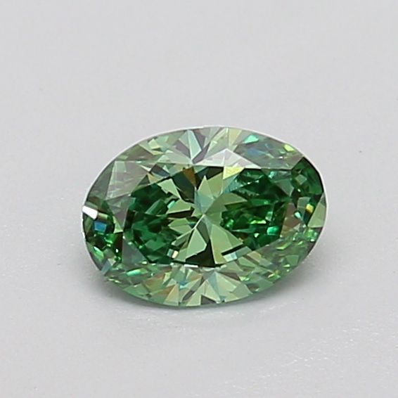 0.38 CT Fancy Vivid Green OVAL