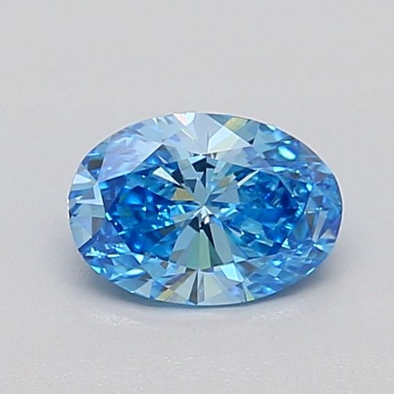 0.54 CT Fancy Vivid Blue OVAL
