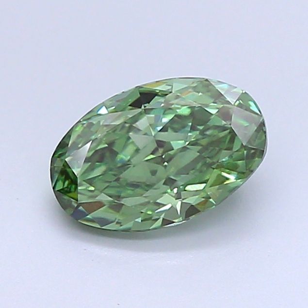 1.04 CT Fancy Vivid Green OVAL