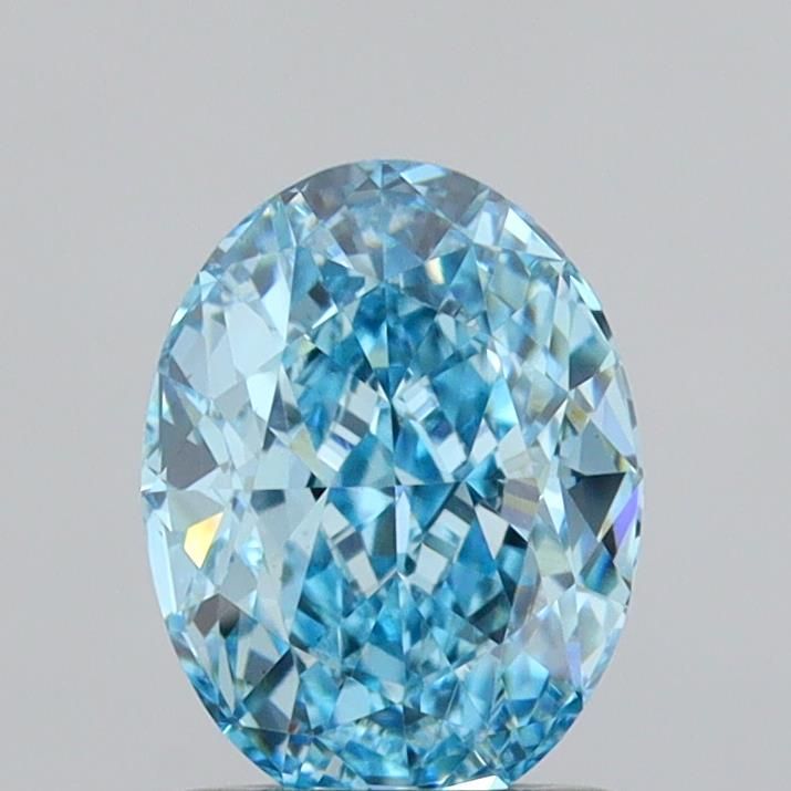1.39 CT Fancy Vivid Blue OVAL