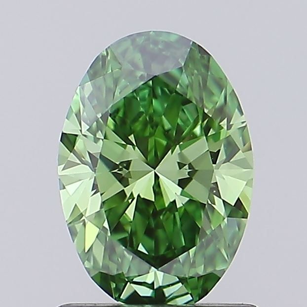 1.05 CT Fancy Vivid Green OVAL