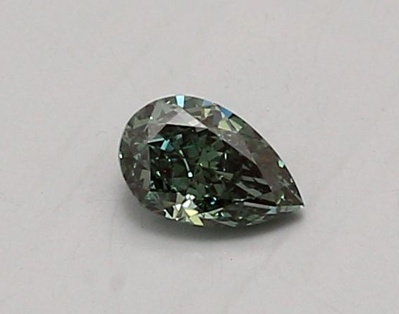 0.37 CT Fancy Vivid Green PEAR
