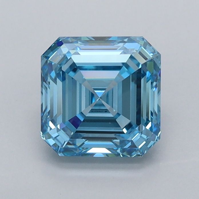 1.08 CT Fancy Vivid Blue ASSCHER