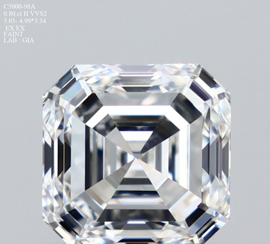 0.8 ct Square emerald Diamond