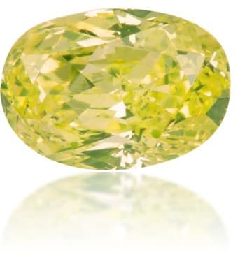 Diament 0.37 ct Fancy Intense Greenish Yellow/SI1