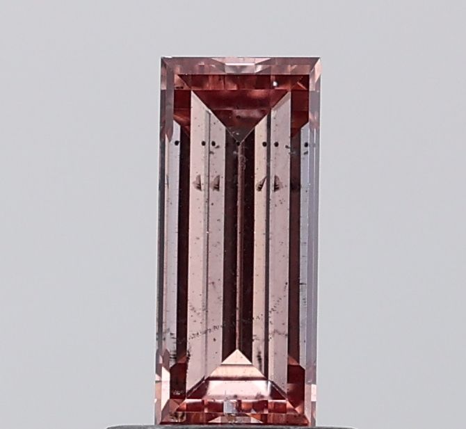 1.01 CT Fancy Pinkish Brown BAGUETTE