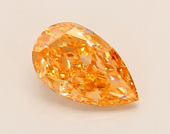 1.01 CT Fancy Vivid Pinkish Orange PEAR