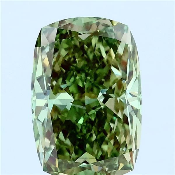 1.5 CT Fancy Vivid Green CUSHION MODIFIED