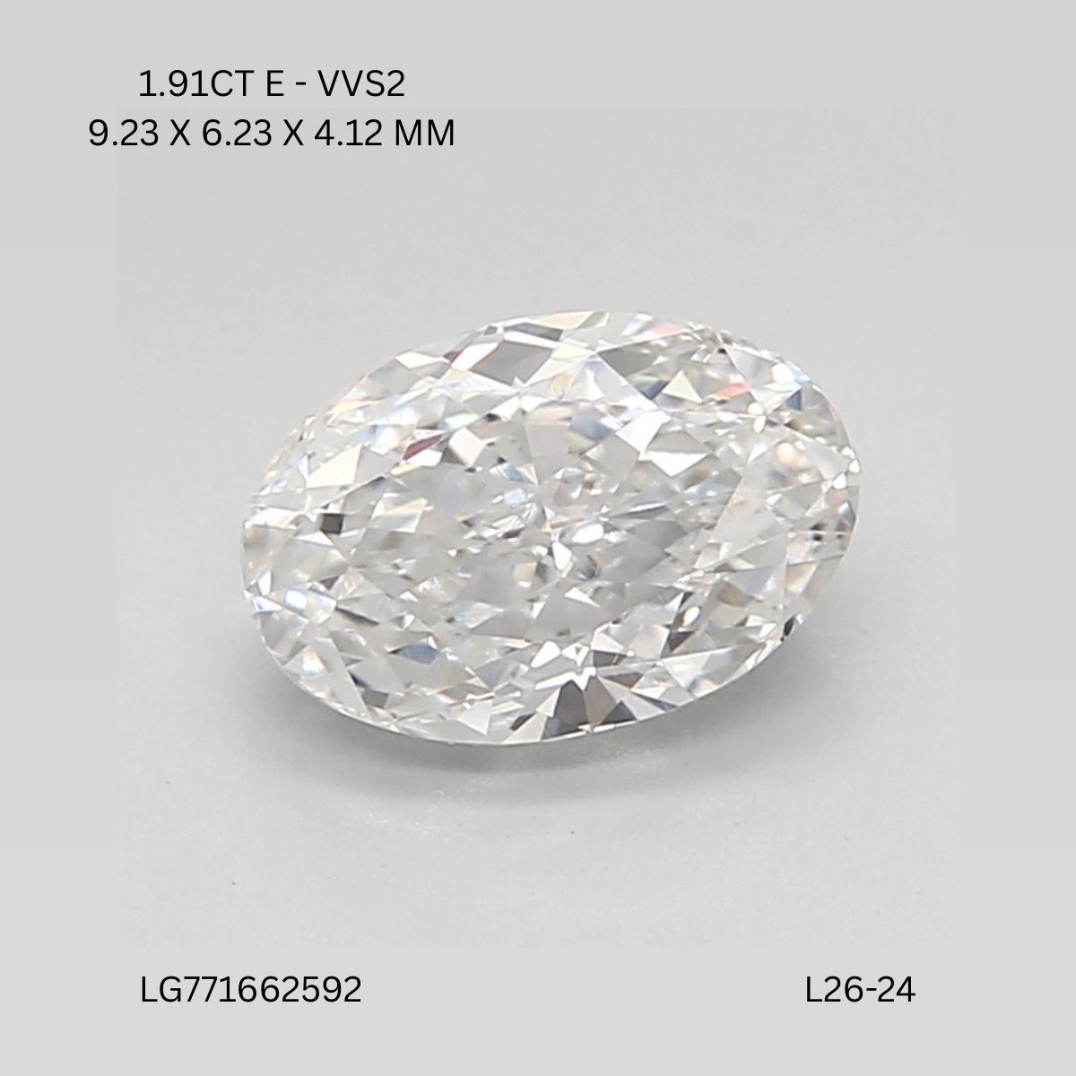 1.91 ct. oval Lab Grown Diamond front image