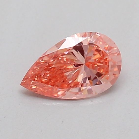0.22 CT Fancy Vivid Orangey Pink PEAR