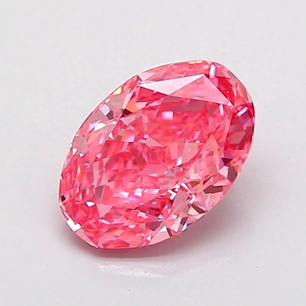 0.95 CT Fancy Vivid Pink OVAL