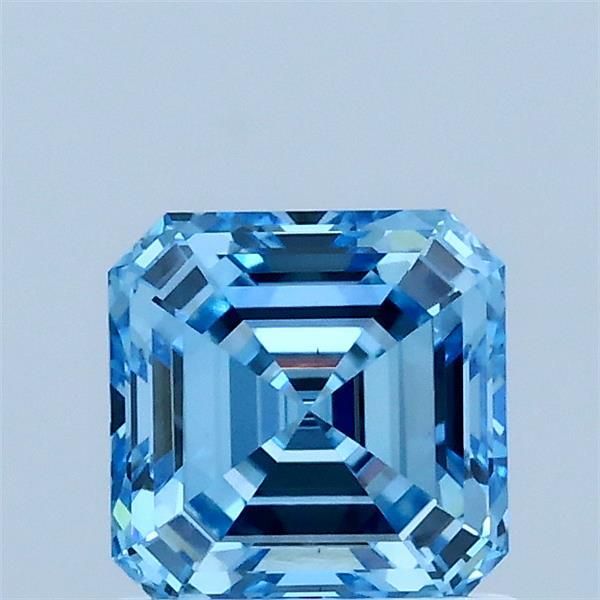 1.03 CT Fancy Vivid Blue ASSCHER