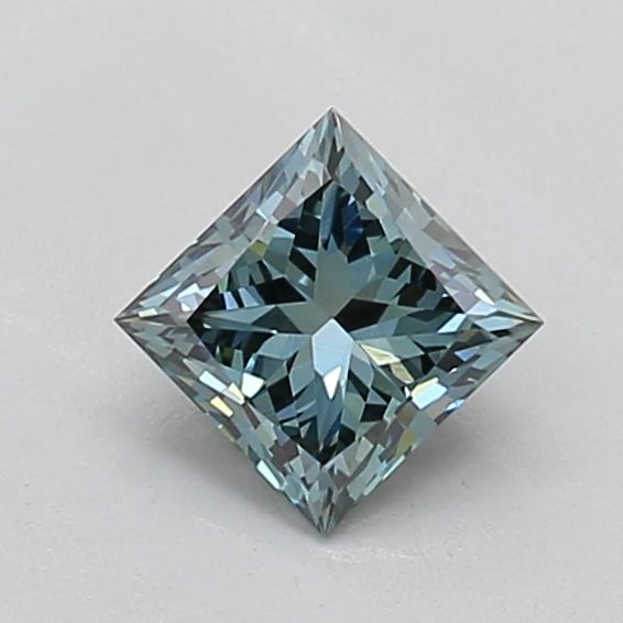0.53 CT Fancy Vivid Green Blue PRINCESS