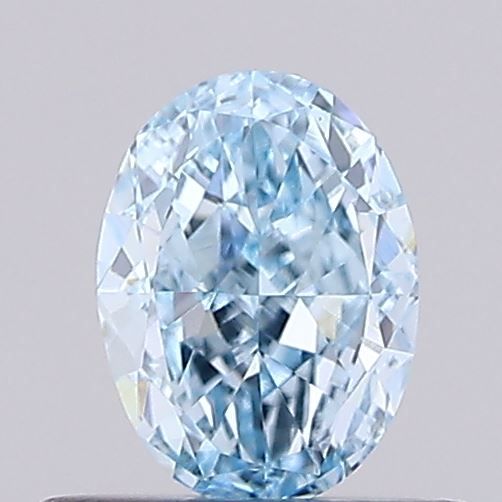 0.55 CT Fancy Intense Blue OVAL