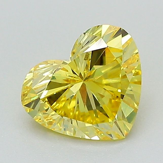1.04 CT Fancy Vivid Yellow HEART