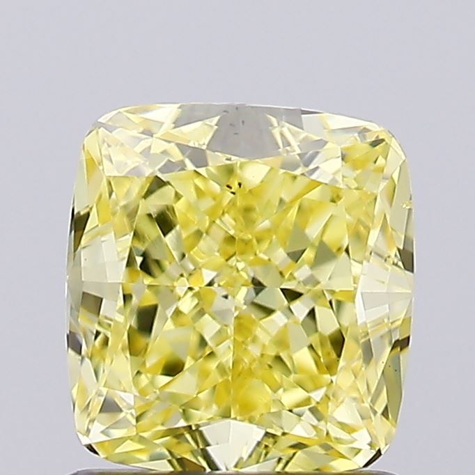 1.0 CT Fancy Intense Yellow CUSHION MODIFIED