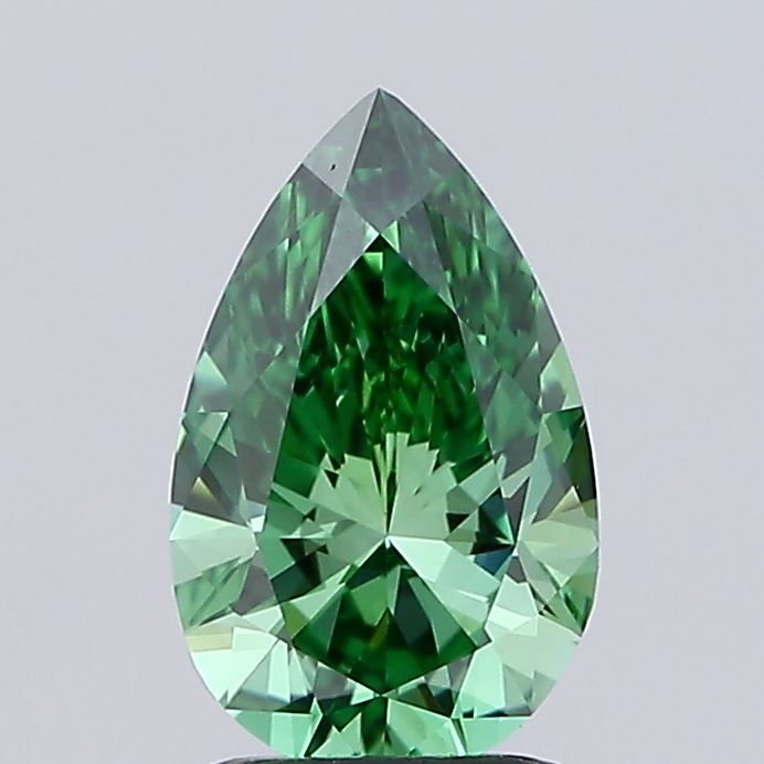 1.06 CT Fancy Vivid Green PEAR