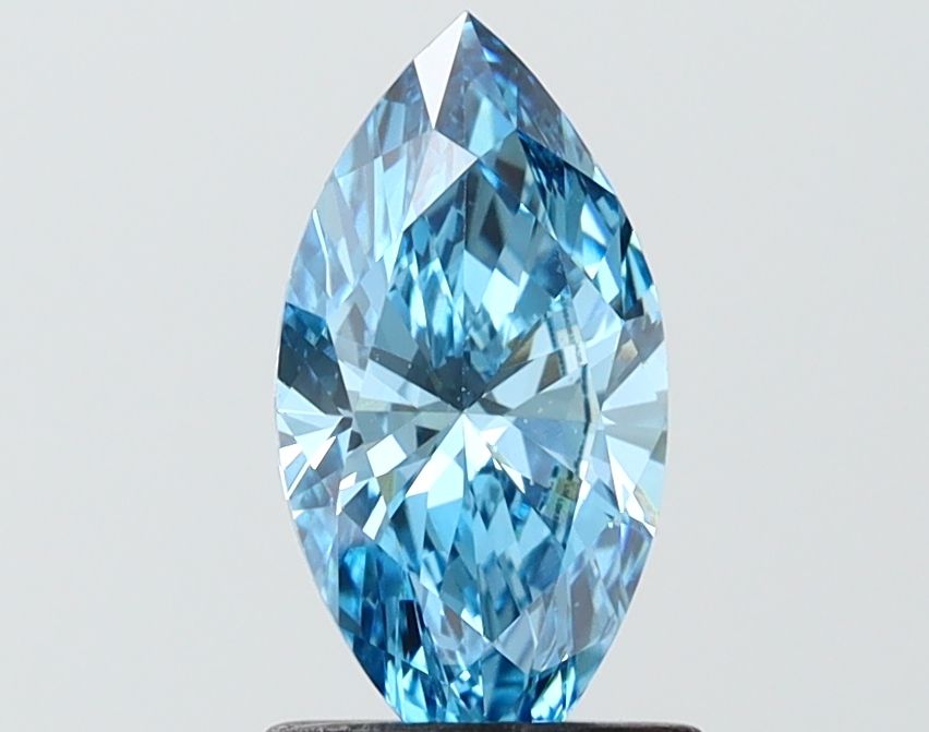 1.06 CT Fancy Vivid Blue MARQUISE