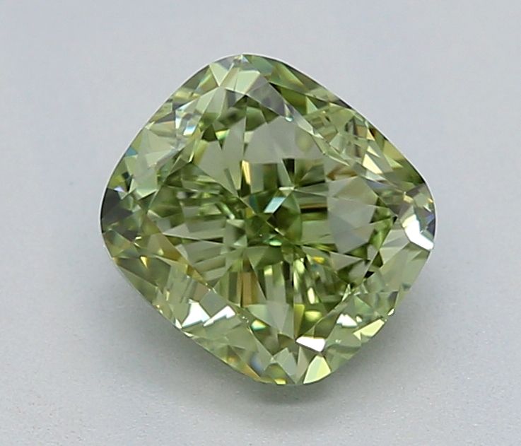 1.03 CT Fancy Vivid Green CUSHION MODIFIED