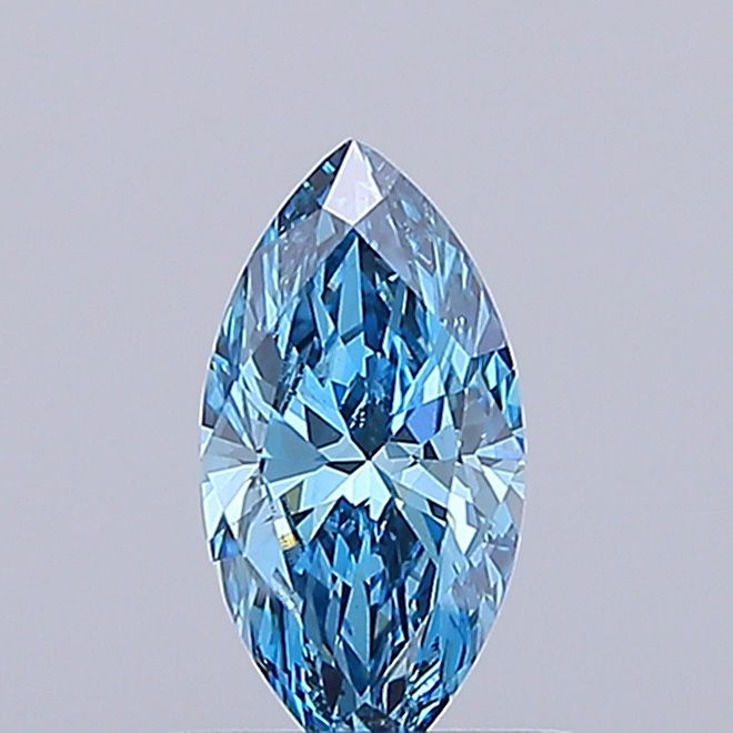 0.72 CT Fancy Vivid Blue MARQUISE
