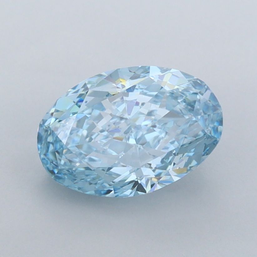 1.54 CT Fancy Vivid Blue OVAL
