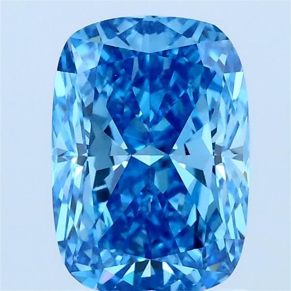 1.55 CT Fancy Vivid Blue CUSHION MODIFIED