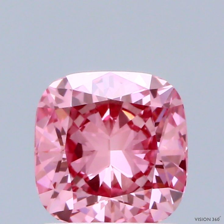 1.05 CT Fancy Vivid Pink CUSHION MODIFIED