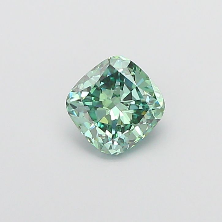 0.98 CT Fancy Vivid Green CUSHION MODIFIED