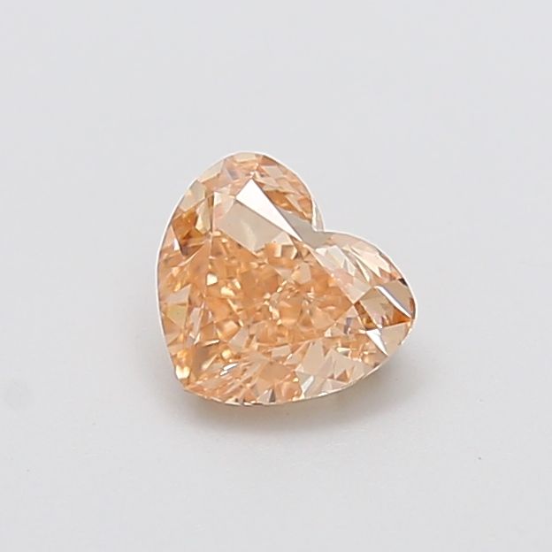 1.01 CT Fancy Orangey Brown HEART