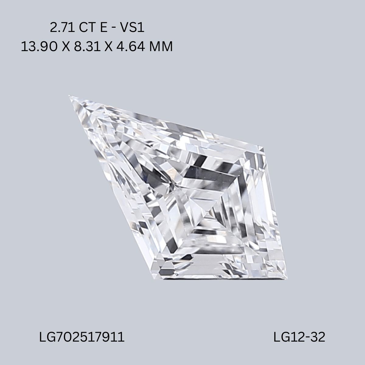 2.71 ct lab-grown Kite Diamond