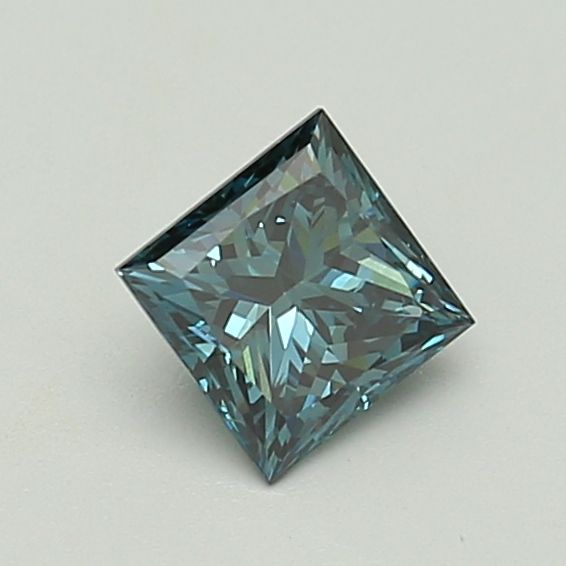 1.01 CT Fancy Vivid Green Blue PRINCESS