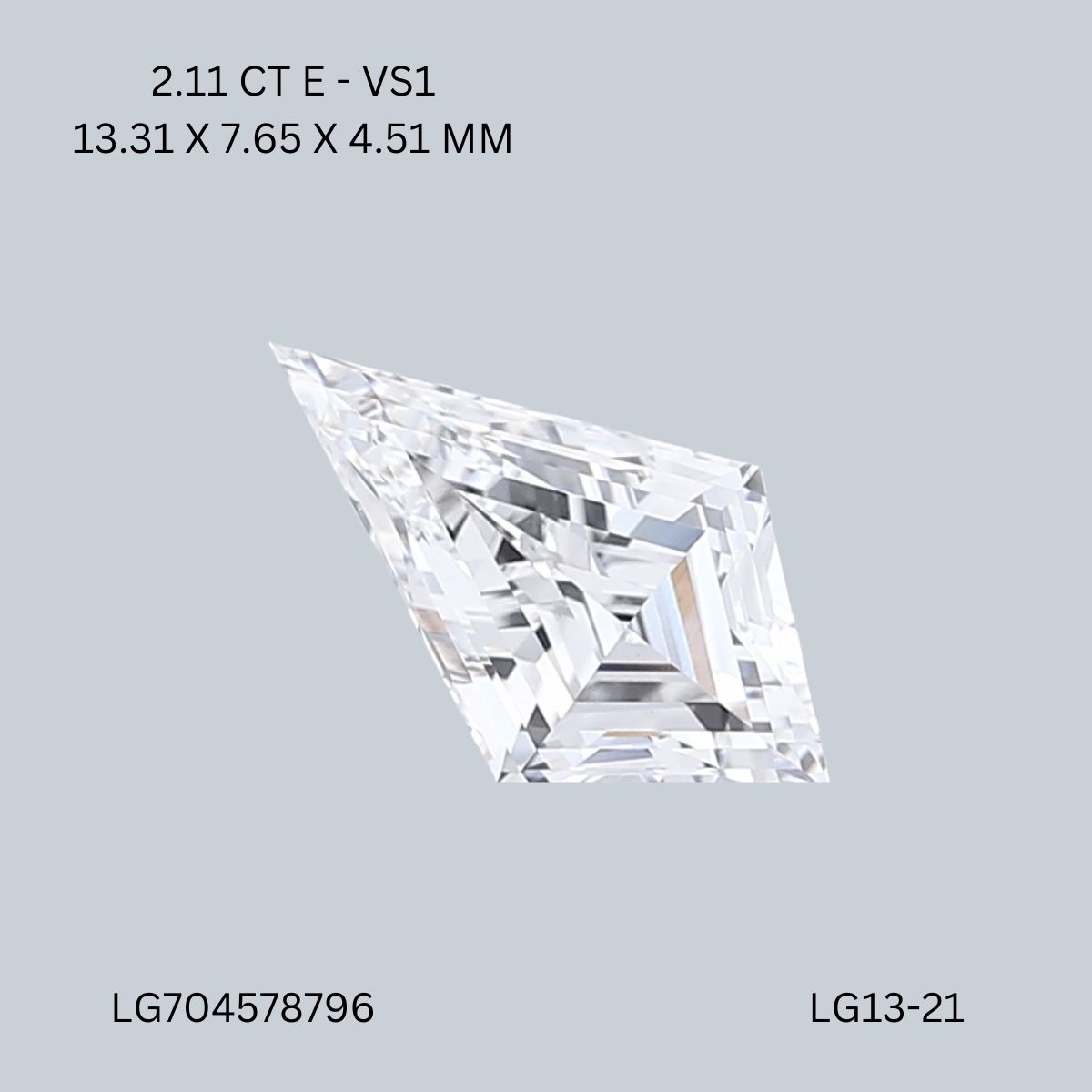 2.11 ct lab-grown Kite Diamond