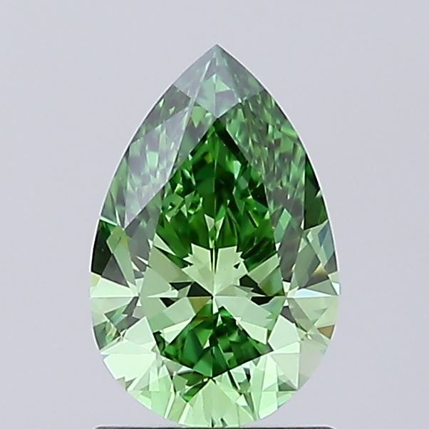 1.03 CT Fancy Vivid Green PEAR