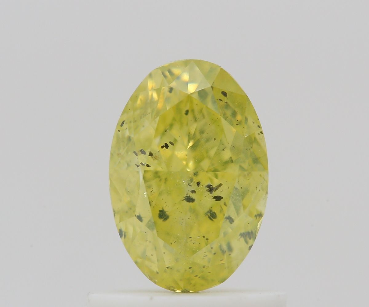 Diament 1.01 ct Fancy Intense Greenish Yellow/I1