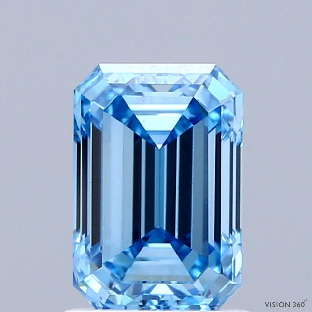 1.51 CT Fancy Vivid Blue EMERALD