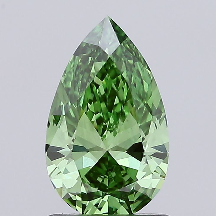 1.04 CT Fancy Vivid Green PEAR