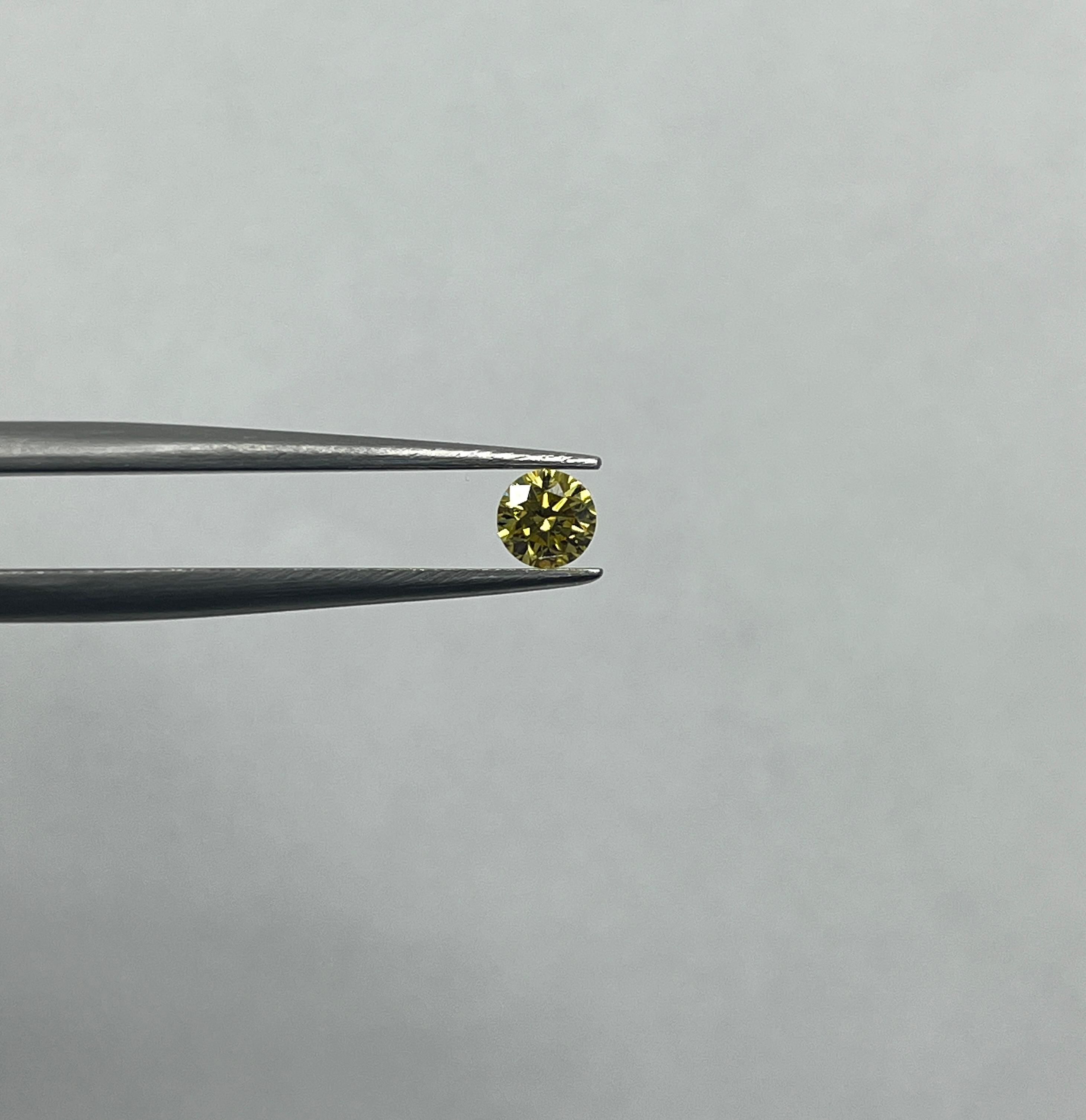 Diament 0.27 ct Fancy Vivid Yellow/