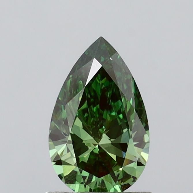 1.0 CT Fancy Vivid Green PEAR
